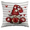 Funda de Almohada Día de San Valentín Tk Transfronterizo Carta con Corazones Almohada Decorativa para Sofá Cojín Festivo