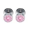 Brincos de diamante franceses de moda europeia e americana, novos brincos de piercing unissex