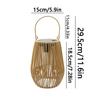 Linternas de Ratán de Hierro Solar Transfronterizas de Amazon, Luces de Ratán, Luces de Ambiente, Decoración de Patio, Luces de Jardín, Luces Decorativas