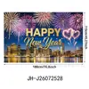 Tela de fondo para Año Nuevo 2027 transfronteriza, decoración de ambiente festivo para fiesta de Nochevieja europea y americana, banner fotográfico de tela colgante