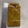 Pingente de Dragão Esculpido à Mão em Jade Desgastado Estilo Antigo, Artesanato em Jade, Artefatos Antigos, Itens Decorativos Diversos