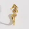 Venda Quente Transfronteiriça Criativo Nariz Clipe Nariz Ornamentos para Homens e Mulheres Europeu e Americano Cobre Incrustado Zircon Flor Amor Nariz Ornamentos Punção-livre Jóias