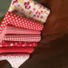 Grupo de patchwork DIY artesanal novo transfronteiriço grupo de tecido de algodão com flores pequenas tecido de algodão vermelho pequeno tecido estampado