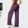Pantalones sueltos, suaves, de pierna ancha para Pilates y yoga para mujer, para otoño e invierno, largo 9/10, con caída fluida, secado rápido, cintura alta y diseño de pierna recta.