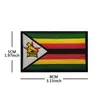Bandera nacional africana bordada con velcro para bolsa exterior con parche de tela bordada con sello