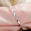 Pulsera de plata de ley S999 retorcida giratoria para mujer estilo coreano simple moda todo-partido joyería plateada Mori regalo de cumpleaños para novia