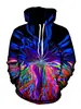 Sudadera con Capucha Estampado 3D Arte Abstracto Cielo Estrellado Psicodélico Espiral de Mandala Marca de Moda Personalizada Suéter Unisex