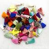 Nuevos 10 Piezas de Mini Anillos de Metal de 20mm Borla Colgantes Decorativos DIY Artesanía Joyería Aretes Materiales Decorativos