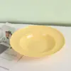 Platos soperos creativos de plástico cepillado estilo europeo, adecuados para uso doméstico, restaurantes y hoteles; ideal para servir pasta, platos de estilo occidental, fruta y ensaladas