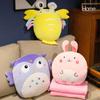 Serie Xianyu Almohada de Felpa Manta Animal de Dibujos Animados Almohada Manta Multifuncional Almohada para Siesta de Oficina Manta para Aire Acondicionado de Coche