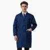 Batas de Trabajo Azules para Hombres y Mujeres, Ropa de Protección Laboral, Ropa de Trabajo a Prueba de Polvo de Manga Larga con Bloques de Color, Overoles de Fábrica al por Mayor con Estampado
