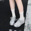 Moda Casual Nueva Primavera/Verano Aumentador de Altura Zapatos de Entrenamiento Alemanes Planos Casuales para Mujer Transfronterizo