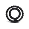 Amazon produtos populares para saúde masculina anel de bloqueio de silicone anel duplo para JJ masculino casal sexo transfronteiriço