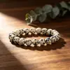 Pulseira natural de laço único para comércio exterior transfronteiriço com pedra salpicada atrai charme único e individualidade, pulseira artesanal em estoque
