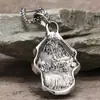 Colgante de calavera grande retro dominante de acero de titanio para hombre, collar punk de moda, joyería hip hop, venta al por mayor de fábrica