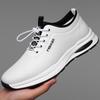 Zapatos Casuales de Cuero para Hombre de Uso Diario, Estilo Deportivo Casual Blanco, Zapatos Versátiles de Moda para Hombre 9206, Primavera y Otoño 2024