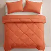 Funda de edredón de color liso en stock en Amazon transfronterizo, colcha cepillada estilo europeo y americano, patrón de ondas de diamante acolchado, ropa de cama de color liso