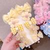 Horquilla de tela con lazo de princesa súper hada, horquilla de flores, accesorios para el cabello de niñas, pinza para el flequillo, pinza para el cabello para niñas