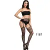 Ropa Interior Sexy de Diamantes Calientes Tirantes Transparentes Negro Sexy Sin Quitarse Cintura Medias de Red Medias Antideslizantes Europeas y Americanas