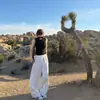 2026 Nuevo Estilo Sensación de Oxígeno Ropa Libre Caída Suelta Versátil Pierna Ancha Pantalones Casuales para Mujer Primavera y Verano