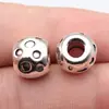 12x12x10mm Diámetro del agujero 4.8mm 3.8g Color Plata Antigua Sentido del Diseño Puntos Cóncavos Cuentas de Agujero Grande Cuentas Espaciadoras Para Ensartar