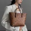 Nuevo Bolso de Mimbre Bolso con Asa de Bambú Bolso Tote Tejido de Bambú Retro Simple Bolsa de Compras de Gran Capacidad Bolso Tejido Versátil