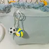 Chaveiro de Anel Único M49 Simulado Bola de Futebol Série Bola Chaveiro de Basquete Pequeno Pingente Boneca Presente de Evento Agora