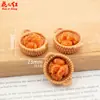 Cesta Tejida Serie de Pasteles y Pan Juguete Alimentario Pegamento de Crema Pegajosa DIY Cabeza de Resina Funda para Teléfono Colgante Materiales Hechos a Mano