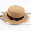 Sombrero de Viaje Estudiante con Lazo Sombrero Infantil Sombrero de Paja para Mujer Estilo Británico Sombrero de Sol para Niños y Niñas Sombrero de Protección Solar