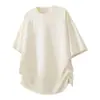 Camiseta Desconstruída Estilo Americano de Manga Curta para Homens, Estilo Fino de Verão, Novo Modelo 2026, Camiseta Casual Solta de Seda Gelada para Meninos
