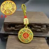 Nueva Marea Nacional Pequeños Regalos Llavero Exquisito Estilo Antiguo Calabaza Segura Colgante para Llavero de Coche Unisex Fortuna y Prosperidad