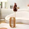 Palo Creativo de Caricatura para Montar a Caballo con Ruedas para Niños, Regalo de Vacaciones, Muñeco de Peluche, Pony Realista Listo para Montar