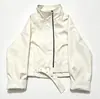 Chaqueta Corta de Color Sólido Holgada Estilo Coreano Nueva Otoño 2026 para Mujer, Cuello Alto, Ceñida a la Cintura, Informal, Versátil, Chaqueta Superior Elegante