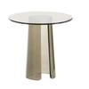 Mesa Lateral Transparente de Acrílico com Design Estiloso, Mesa Lateral para Sofá de Sala de Estar, Mesa Redonda Pequena para Uso Doméstico, Mesa de Centro com Toque de Luxo