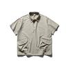TIMACHINE Polo vintage de verano Maillard para hombre, estilo camping, solapa suelta, manga corta, PLG021