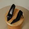 Tacones de Aguja Puntiagudos para Mujer, Gamuza, Primavera 2026, Zapatos de Salón Elegantes Versátiles con Lazo Estilo Socialité