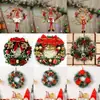 Nueva Guirnalda de Decoración Navideña Ratán Artificial Corona Navideña para Colgar en la Puerta Accesorios de Decoración para Ventanas Decoraciones Navideñas