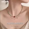 Corrente de Clavícula com Contas de Pedra Natural em Camada Dupla, Novo Estilo, Acessórios de Colar de Luxo Leve, Nicho, Alta Qualidade, Não Desbota, Atacado