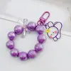 Nuevo Llavero Colgante de Oso con Cuentas de Sirena Cadena Soporte para Auriculares Regalo para Estudiantes para Niñas