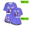 Conjunto de camiseta de manga corta de verano Aphmau, pantalones cortos de manga corta 3D, conjunto de ropa informal para el hogar para mujer