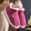 Invierno nuevo ropa de casa para mujeres de mediana edad y ancianas cálida explosión suela gruesa zapatos de luna felpa de lana algodón zapatillas