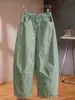 Pantalones de cimitarra de trabajo pesado estilo europeo de alta gama estilo perezoso para mujer 2026 verano nuevos holgados casuales tipo harén modernos