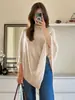 Manga Murciélago Mezcla de Lana Moda Chal de Mujer Chal Grande Cuello Alto Color Sólido Abrigo Suéter Estilo Cosplay Otoño e Invierno Nuevo