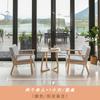 Tienda de postres de té con leche combinación de mesa de centro y sillas ocio negociación tela oficina balcón madera maciza sofá silla de doble piso