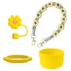 Acessórios da Copa Stanley Transfronteiriços Copo de Gelo Stanley Conjunto de Chaveiros Florais Coloridos DIY para a Copa Stanley