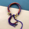 Cuerda de Mano de Xizang Cuerda de Algodón para Frotar la Mano Cuerda de Mano de Colores Pulsera de Estilo Étnico Tejida a Mano Adorno de Xizang Pulsera de Thangka