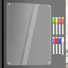 Tablero Magnético Acrílico Transparente para Planificar, Anotar, Imán para Refrigerador, Magnético Fuerte, Calendario Acrílico Transparente, Pizarra Blanca