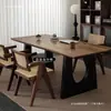 Mesa de comedor de madera maciza en color nogal, escritorio largo grande para sala de estar, banco de trabajo, escritorio grande para comedor y escritura, escritorio integrado para conferencias y oficina