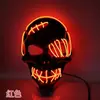 Máscara de Crânio Halloween LED Iluminada com Sangue Transfronteiriça, Máscara de Cabeça de Fantasma, Fantasia de Cabeça de Fantasma de Terror, Ecológica