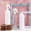 Venta al por mayor de fábrica botella pulverizadora blanca de hombros redondos de 400 ml botella secundaria para desinfección con alcohol botella pulverizadora para riego de jardinería venta al por mayor